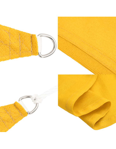 Vela Parasole 160 g/m² Triangolare Giallo 3x3x3 m in HDPE
