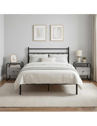 Armadio da Notte 2 pz Sonoma grigio 40 x 39,5 x 40 cm