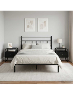 Armadio da Notte 2 pz Rovere Nero 40 x 39,5 x 40 cm