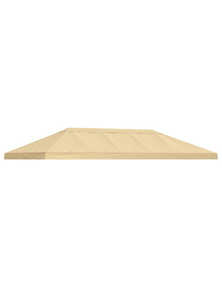 Copertura Tenda Gazebo 6 x 3 m Crema Poliestere 190