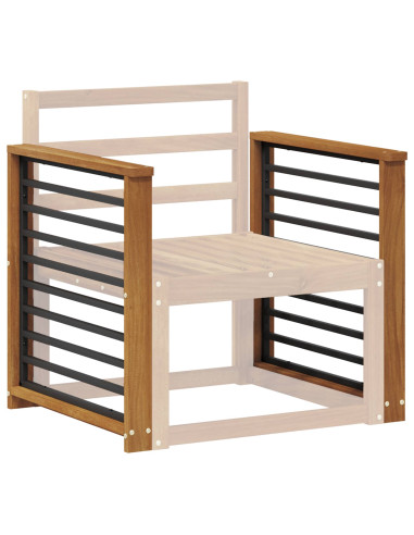 Bracciolo 2 pcs Naturale 60 x 6 x 61 cm