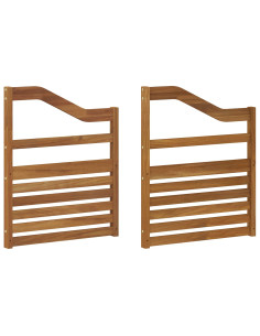 Braccioli 2 pcs Marrone 59 x 4 x 73 cm Legno multistrato 2