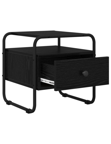 Armadio da Notte 2 pz Rovere Nero 40 x 39,5 x 40 cm