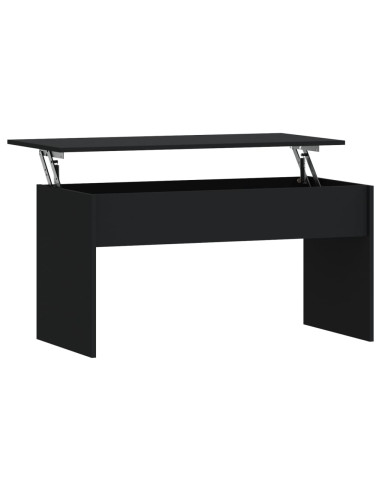 Tavolino da Salotto Nero 102x50,5x52,5 cm in Legno Multistrato