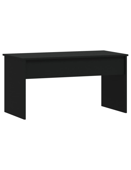 Tavolino da Salotto Nero 102x50,5x52,5 cm in Legno Multistrato