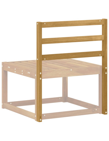 Modulo Schienale Bianco 59 x 4 x 73 cm Legno di Acacia Massello