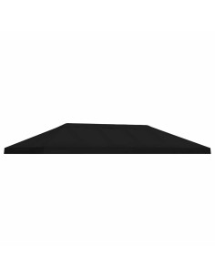 Copertura Tenda Gazebo 6 x 3 m Nero Poliestere 190 2