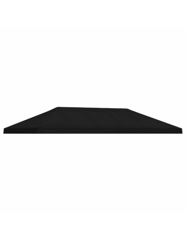 Copertura Tenda Gazebo 6 x 3 m Nero Poliestere 190