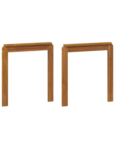 Braccioli 2 pcs Marrone 59 x 6 x 61 cm Legno multistrato