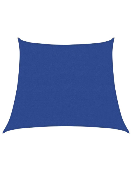 Vela Parasole 160 g/m² Trapezio Blu 3/4x3 m in HDPE