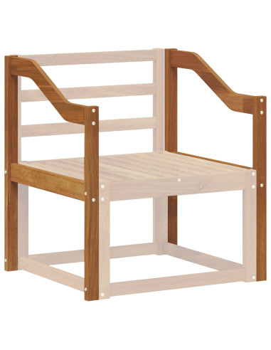 Bracciolo 2 pcs Naturale 59 x 4 x 73 cm