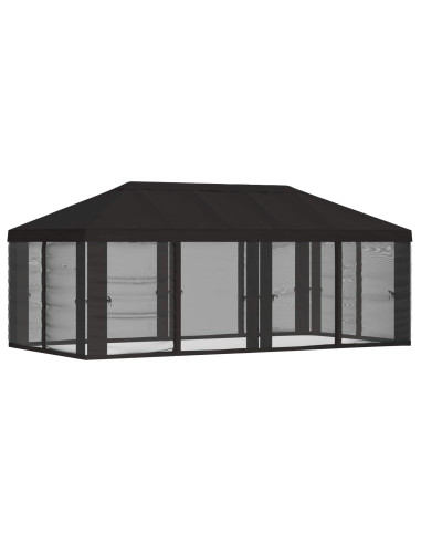 Copertura Gazebo con Pareti Laterali 6 x 3 m Antracite