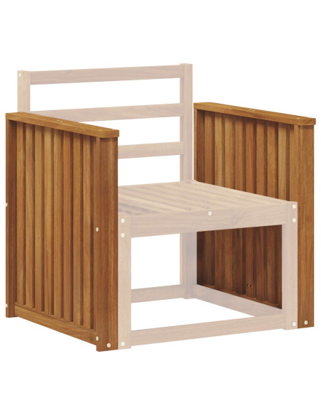 Braccioli 2 pcs Marrone 60 x 6 x 61 cm Legno multistrato