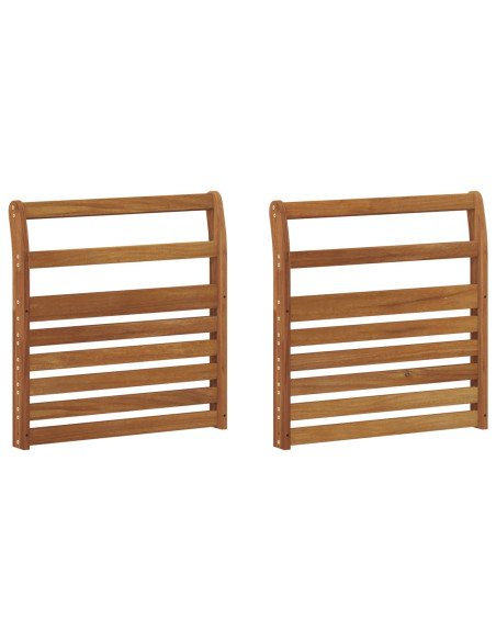 Bracciolo 2 pcs Naturale 58,5 x 8 x 60 cm