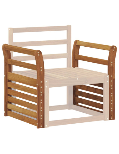 Bracciolo 2 pcs Naturale 58,5 x 8 x 60 cm