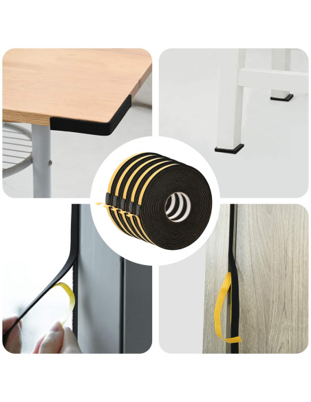 Nastro adesivo in schiuma 5 pcs Nero 10mm x 10m Schiuma CR