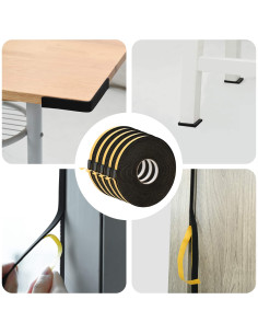 Nastro adesivo in schiuma 5 pcs Nero 15mm x 10m Schiuma CR