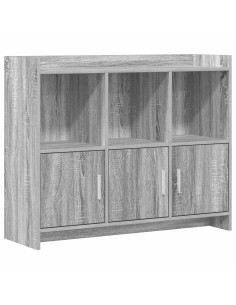 Credenza Sonoma grigio 98,5 x 33 x 80 cm Legno ingegnerizzato
