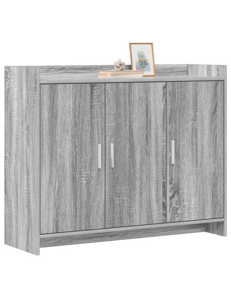 Credenza Sonoma grigio 98,5 x 33 x 80 cm Legno ingegnerizzato