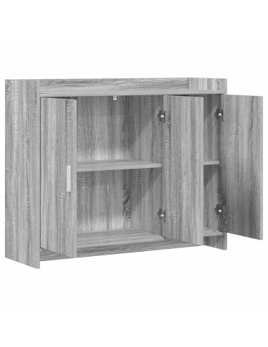 Credenza Sonoma grigio 98,5 x 33 x 80 cm Legno ingegnerizzato