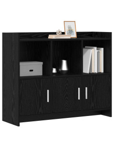 Credenza Rovere Nero 98,5 x 33 x 80 cm Legno ingegnerizzato 2