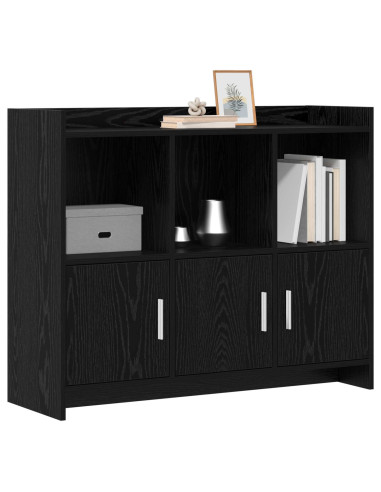 Credenza Rovere Nero 98,5 x 33 x 80 cm Legno ingegnerizzato