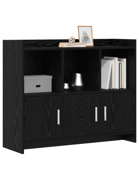 Credenza Rovere Nero 98,5 x 33 x 80 cm Legno ingegnerizzato