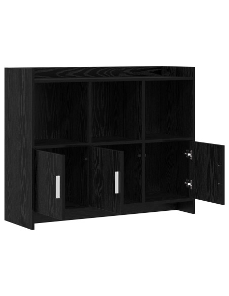 Credenza Rovere Nero 98,5 x 33 x 80 cm Legno ingegnerizzato