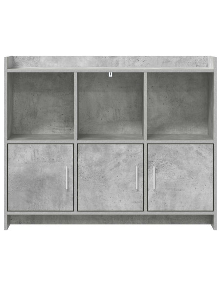 Credenza Grigio Cemento 98,5 x 33 x 80 cm Legno ingegnerizzato
