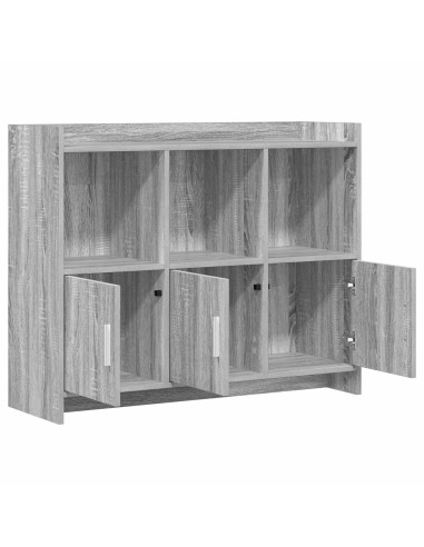 Credenza Sonoma grigio 98,5 x 33 x 80 cm Legno ingegnerizzato
