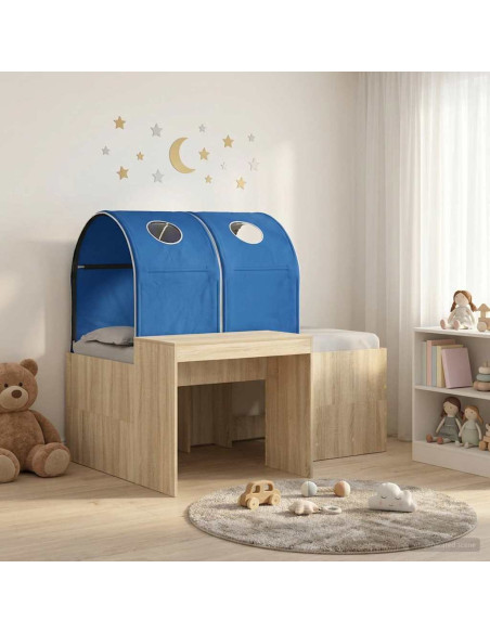 Letto con Tunnel 3 pz Rovere Artigianale e Blu