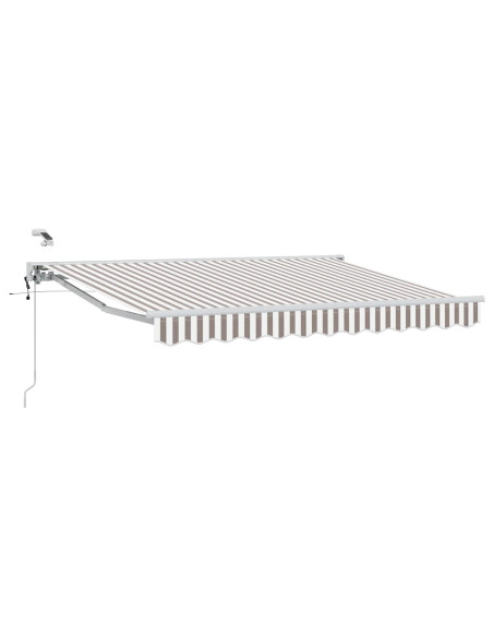 Tettuccio Elettrico Retrattile Grigio chiaro e bianco 4,5 × 3 m