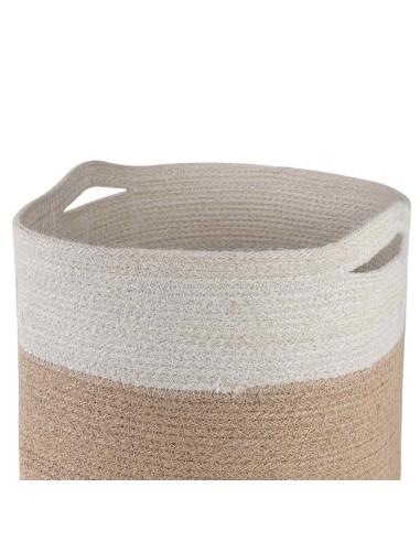 Set di Vasi per Piante 2 pcs Naturale e Bianco Ø 28 x 28 cm