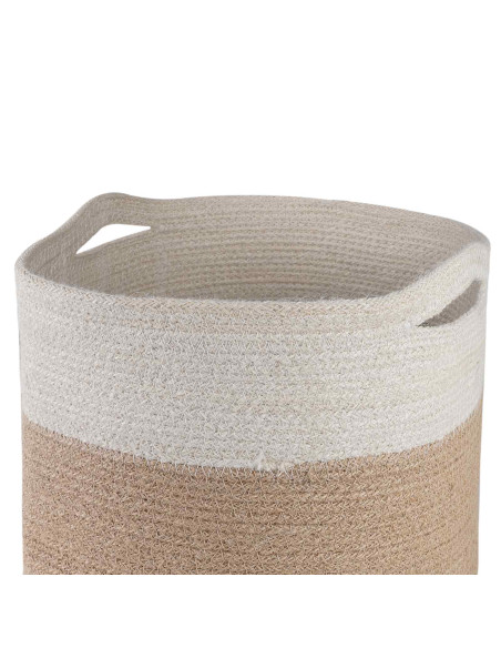 Set di Vasi per Piante 2 pcs Naturale e Bianco Ø 28 x 28 cm