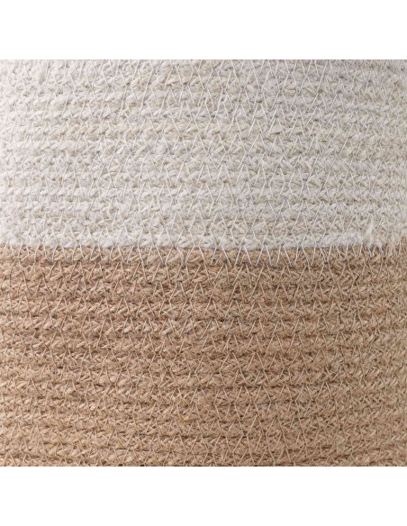 Set di Vasi per Piante 2 pcs Naturale e Bianco Ø 28 x 28 cm