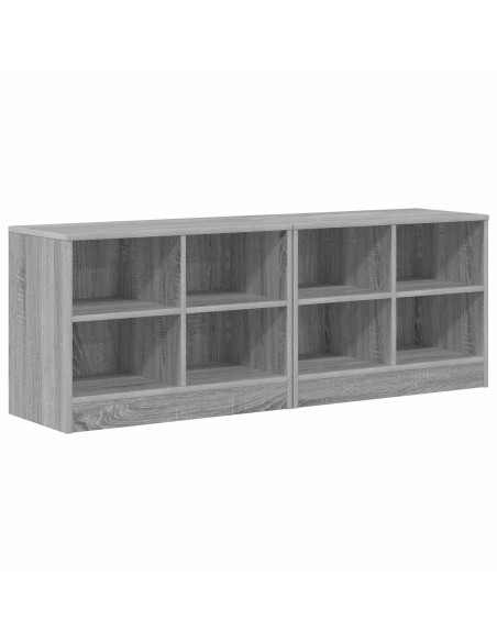 Armadietto per letto 2 pcs Sonoma grigio 66 x 33 x 48 cm