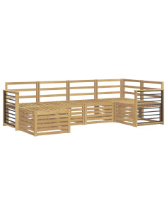 Set di divani da esterno 6 pcs Bianco Poliestere 2