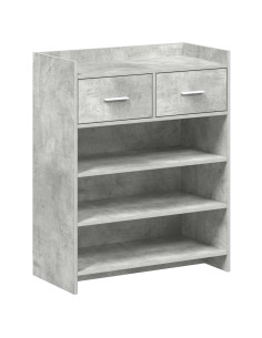 Mobile per scarpe con cassetto Grigio Cemento 73,5 x 36 x 92 cm
