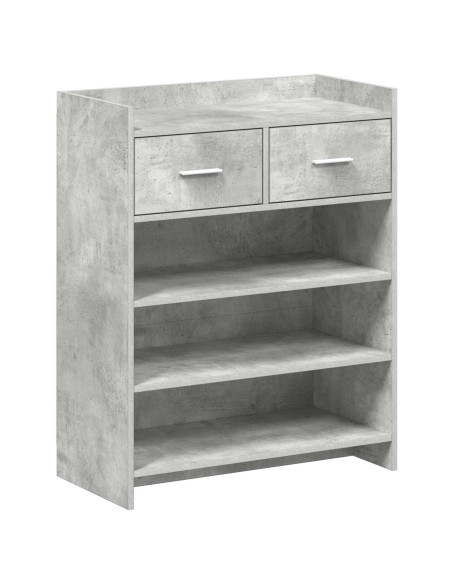 Mobile per scarpe con cassetto Grigio Cemento 73,5 x 36 x 92 cm