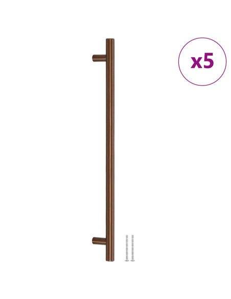 Maniglie per Mobili 5pz Bronzo 320mm in Acciaio Inox