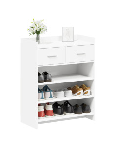 Mobile per scarpe Bianco 73,5 x 36 x 92 cm Legno ingegnerizzato 2