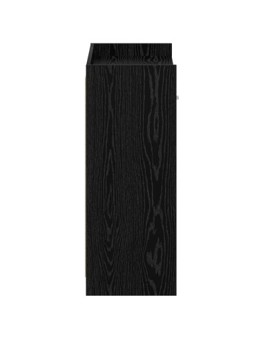 Mobile per scarpe con cassetto Rovere Nero 73,5 x 36 x 92 cm