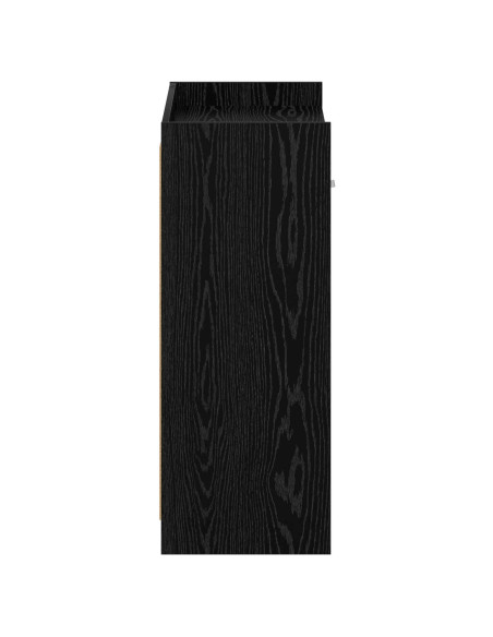Mobile per scarpe con cassetto Rovere Nero 73,5 x 36 x 92 cm