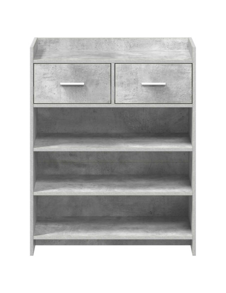 Mobile per scarpe con cassetto Grigio Cemento 73,5 x 36 x 92 cm