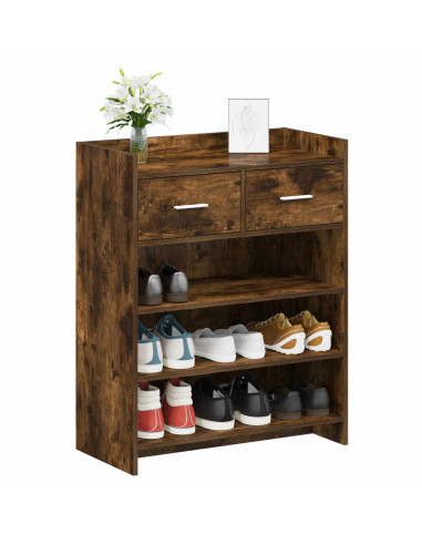 Mobile per scarpe con cassetto Rovere Fumo 73,5 x 36 x 92 cm