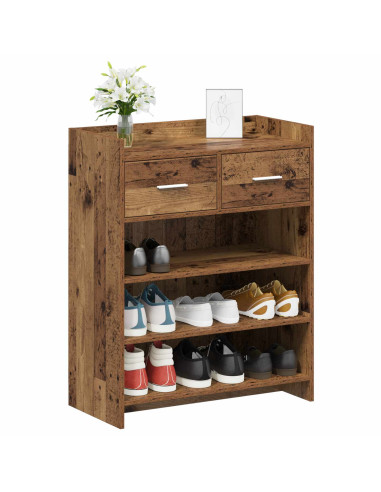 Mobile per scarpe con cassetto Legno antico 73,5 x 36 x 92 cm