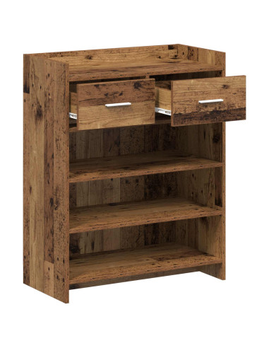 Mobile per scarpe con cassetto Legno antico 73,5 x 36 x 92 cm