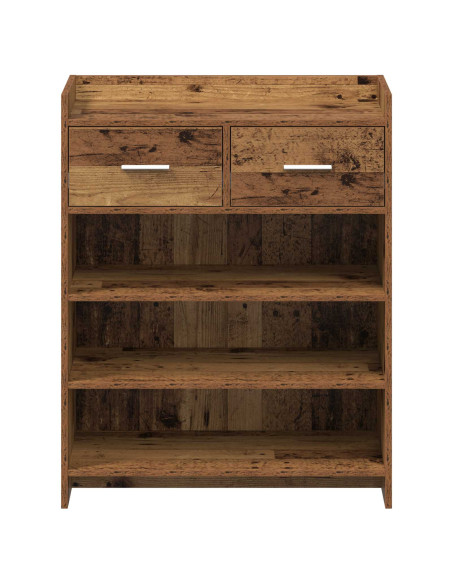Mobile per scarpe con cassetto Legno antico 73,5 x 36 x 92 cm