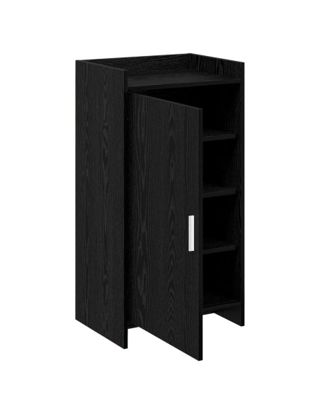Mobile per scarpe con archiviazione Rovere Nero 48 x 36 x 92 cm