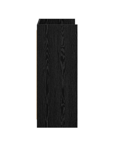 Mobile per scarpe con archiviazione Rovere Nero 48 x 36 x 92 cm